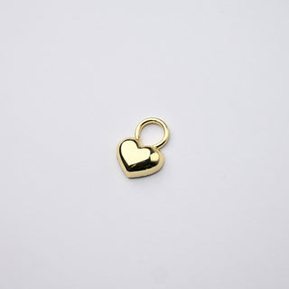 Ciondolo Petite in Ottone Cuore 12x10mm Oro con Anello