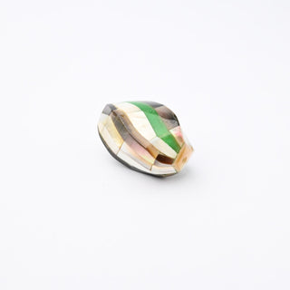 Perla Frammenti di Colore Ovale Ritorto 25x17mm - Muschio