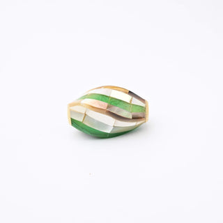 Perla Frammenti di Colore Ovale Ritorto 25x17mm - Muschio
