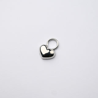 Ciondolo Petite in Ottone Cuore 12x10mm Argento con Anello