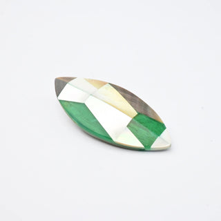Perla Frammenti di Colore Navetta 45x20mm - Muschio