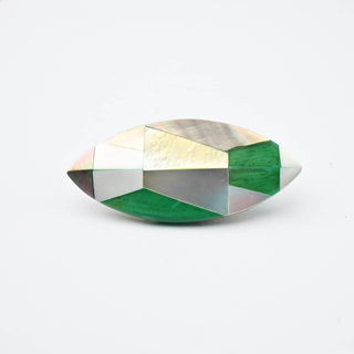 Perla Frammenti di Colore Navetta 45x20mm - Muschio