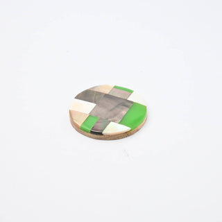 Cabochon Frammenti di Colore Disco Ø 20mm - Muschio