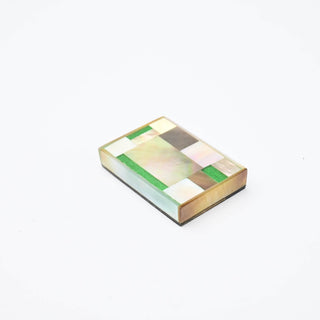 Cabochon Frammenti di Colore Rettangolo 28x18mm - Muschio
