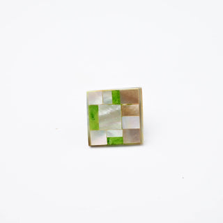Cabochon Frammenti di Colore Quadrato 17x17mm - Muschio