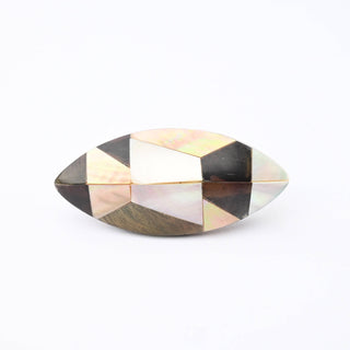 Perla Frammenti di Colore Navetta 45x20mm - Velluto Antico