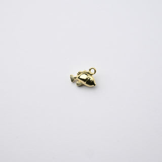 Ciondolo Petite in Ottone Pesce 11x8mm Oro