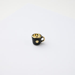 Ciondolo Petite in Ottone Tazzina 10x6mm Nero