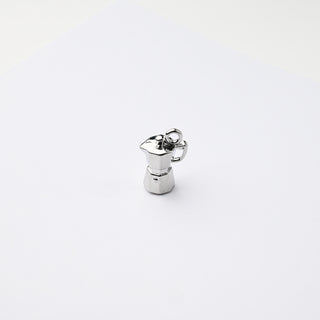 Ciondolo Petite in Ottone Moka Caffè 13x10mm Argento