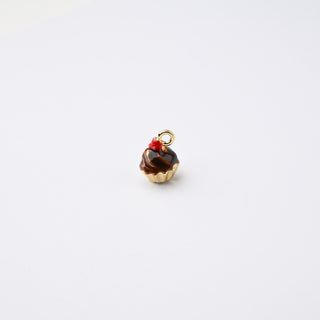 Ciondolo Petite in Ottone Cupcake 10x9mm Marrone