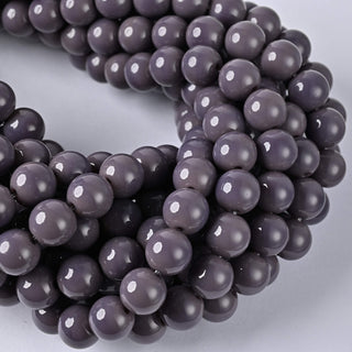 Perle in Pasta di Vetro Tondo Viola 10mm