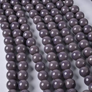Perle in Pasta di Vetro Tondo Viola 10mm