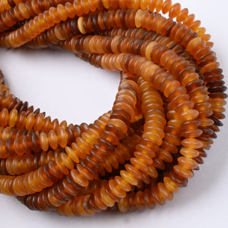 Perle in Corno Naturale Rondelle Ambra 7mm