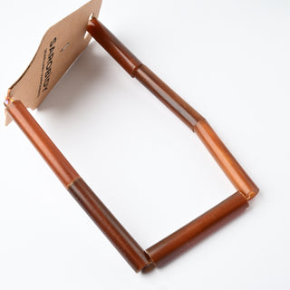 Perle in Corno Naturale Tubolari Marrone Ambrato 43x7mm