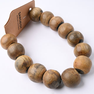 Perle in Corno Naturale Tonde Marrone Chiaro 20mm