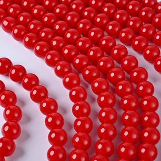 Perle in Pasta di Vetro Tondo Rosso 10mm