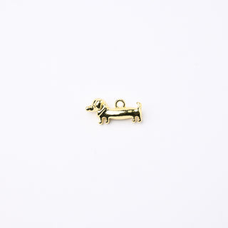 Ciondolo Petite in Ottone Cagnolino Bassotto Oro 12mm