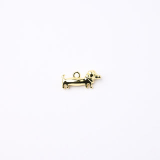 Ciondolo Petite in Ottone Cagnolino Bassotto Oro 12mm