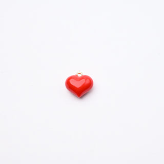 Ciondolo Petite in Ottone Cuore Rosso 12x10mm