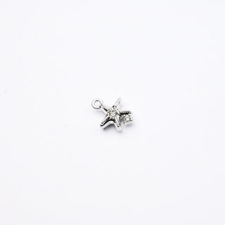 Ciondolo Petite in Ottone Stellina Argento con Strass 12mm