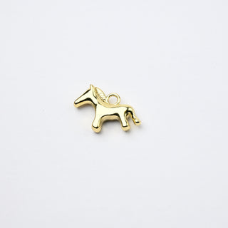 Ciondolo Petite in Ottone Cavallino Oro 20x15mm