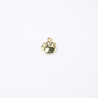 Ciondolo Petite in Ottone Impronta Zampetta Cane Oro 12mm