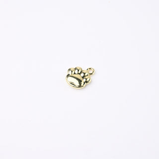 Ciondolo Petite in Ottone Impronta Zampetta Cane Oro 12mm