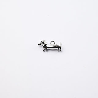 Ciondolo Petite in Ottone Cagnolino Bassotto Argento 12mm