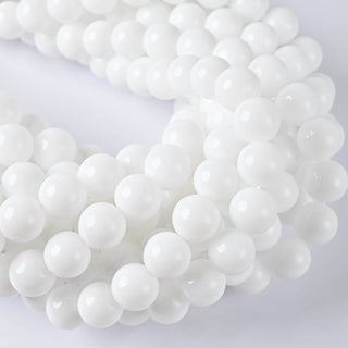 Perle in Pasta di Vetro Tondo Bianco 10mm