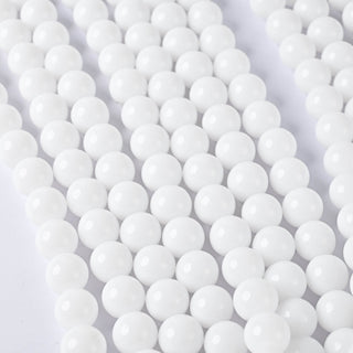 Perle in Pasta di Vetro Tondo Bianco 10mm