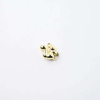Ciondolo Petite in Ottone Scoiatolo Oro con Pallina Verde 11mm