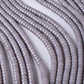 Perle in Pasta di Vetro Rondella Lilla 6x3mm
