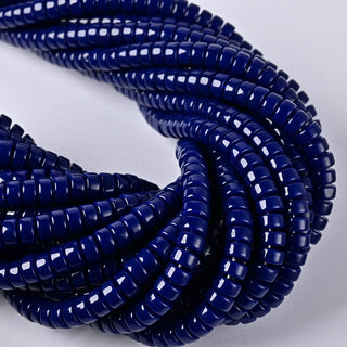 Perle in Pasta di Vetro Rondella Blu 6x3mm