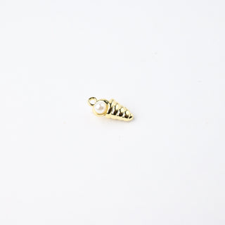 Ciondolo Petite in Ottone Conchiglia Oro con Perla 7mm