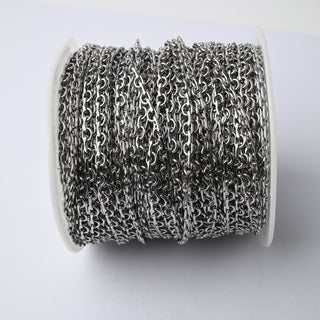 Catena in  Acciaio Forzatina Maglia Ovale e Retangolare 2,5x2,5mm - Vendita a Bobina