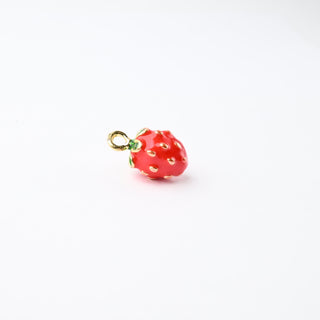 Ciondolo Petite in Ottone Fragola Rossa 7mm