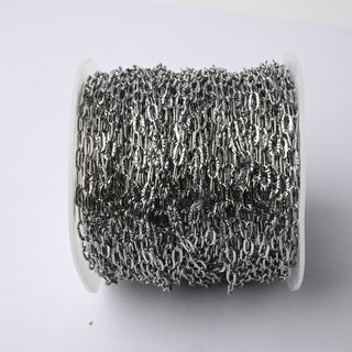 Catena in Acciaio Ovale Piatta Diamantata 4x2mm - Vendita a Bobina