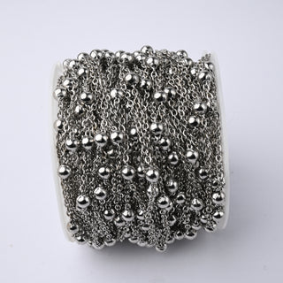 Catena in Acciaio Ovale 1mm con Pallina da 3mm - Vendita a Bobina