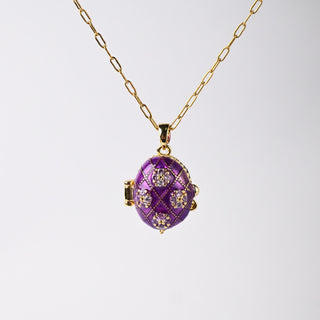 Medaglione Ovetto del Tesoro Lilla 11x7mm