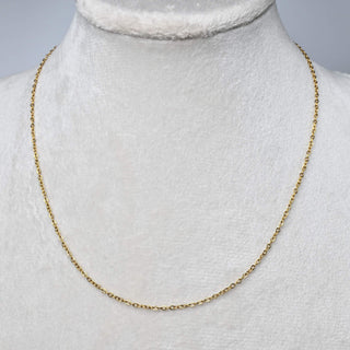 Collana con Estensione in Acciaio Oro Maglia Forzatina Ovale 40 cm - Sarobidy