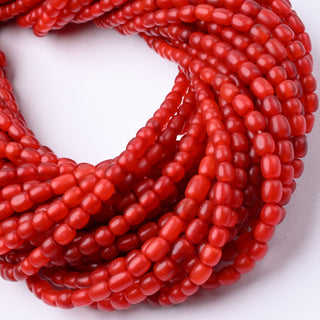 Perle in Corno Naturale Barilotti Rosso Fragola 5x3mm