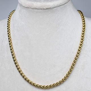 Collana con Estensione in Acciaio Oro Maglia Spiga 41 cm - Sarobidy