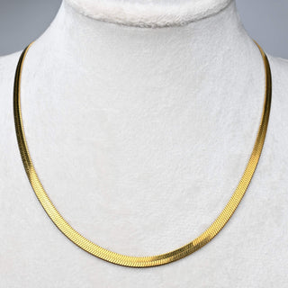 Collana con Estensione in Acciaio Oro Maglia Snake 41 cm - Sarobidy
