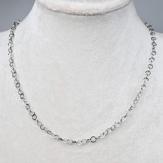 Collana con Estensione in Acciaio Maglia Tonda Piatta 46,5 cm - Sarobidy