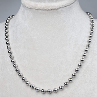 Collana con Estensione in Acciaio Maglia a Palline 44 cm - Sarobidy