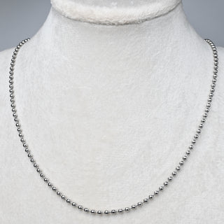Collana con Estensione in Acciaio Maglia a Palline 45 cm - Sarobidy