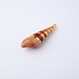 Pendente Conchiglia con Placcatura Dorata 50x14mm