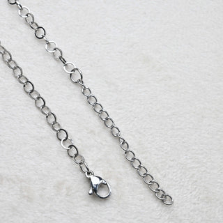 Collana con Estensione in Acciaio Maglia Tonda Piatta 46,5 cm - Sarobidy