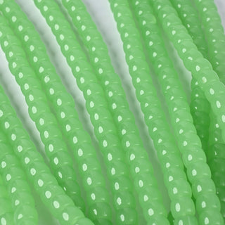Perle in Pasta di Vetro Cilindro Verde Opal 8x6mm