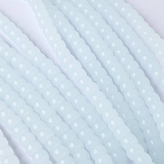 Perle in Pasta di Vetro Cilindro Bianco Ghiaccio Opal 8x6mm